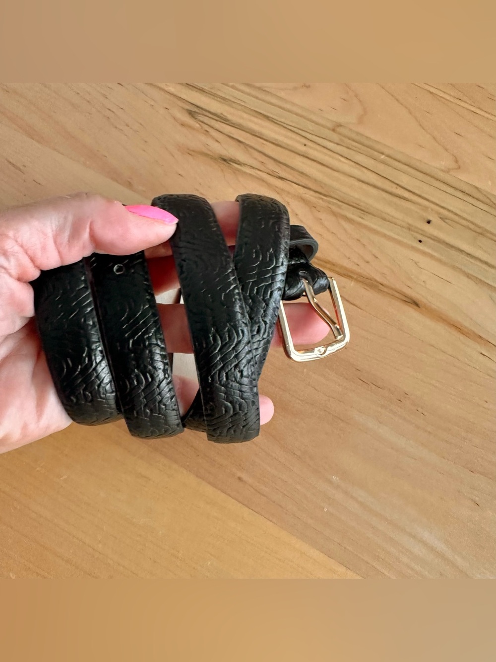 ZARA black skinny belt